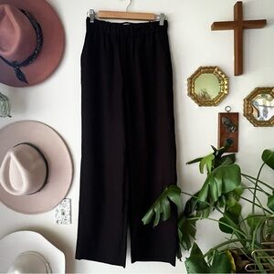 EVERLANE pull on elastic waist‎ wide leg pants black Women’s SIZE 4